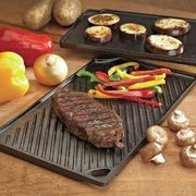 Reversible Grill / Griddle, Seasoned Cast Iron