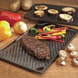 Reversible Grill / Griddle, Seasoned Cast Iron